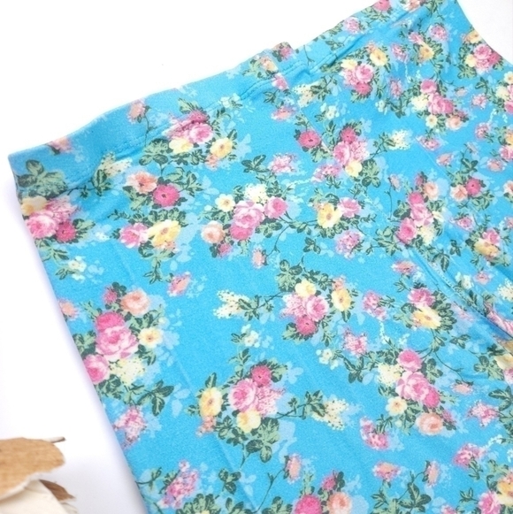 Farm Rio Blue Patterned Leggings Sz Xs - Picture 12 of 13